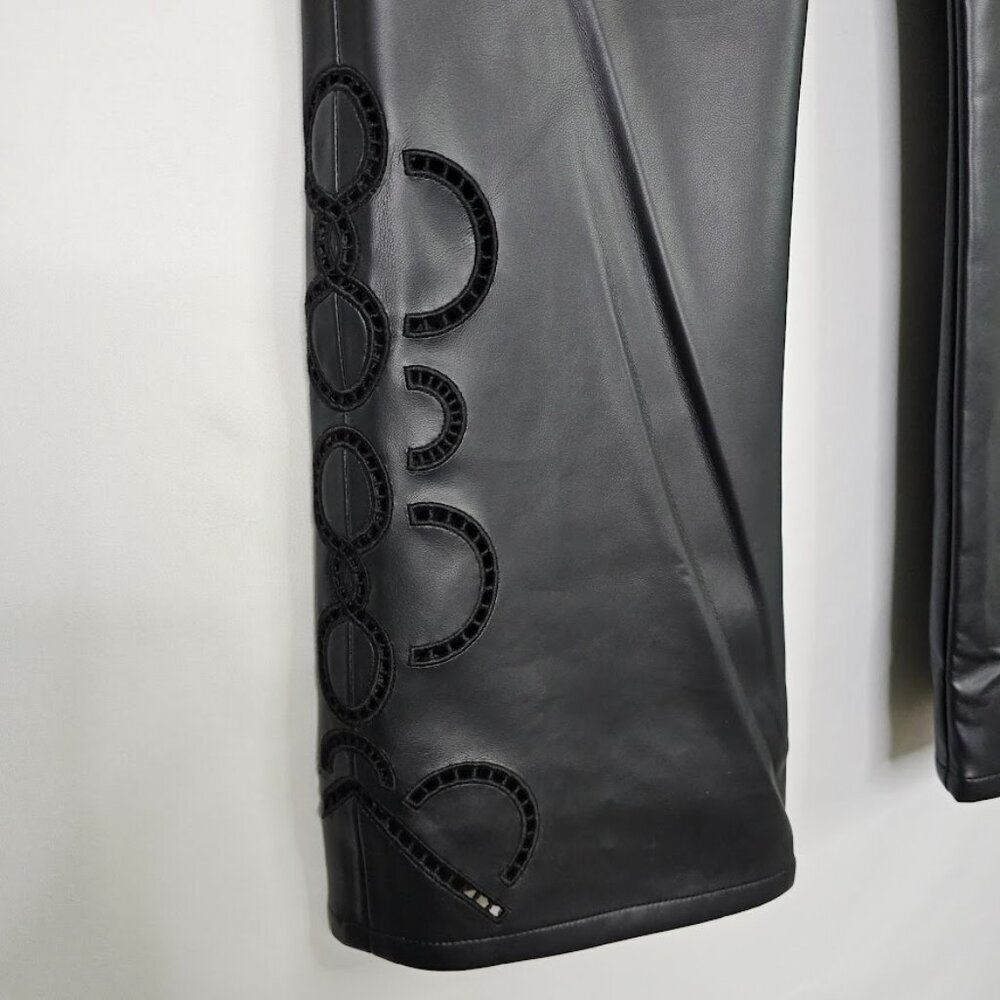 NWT JOHNNY WAS The Cropped Baby Boot Vegan Leather Pants size 27 BLACK Marisol - Picture 9 of 14